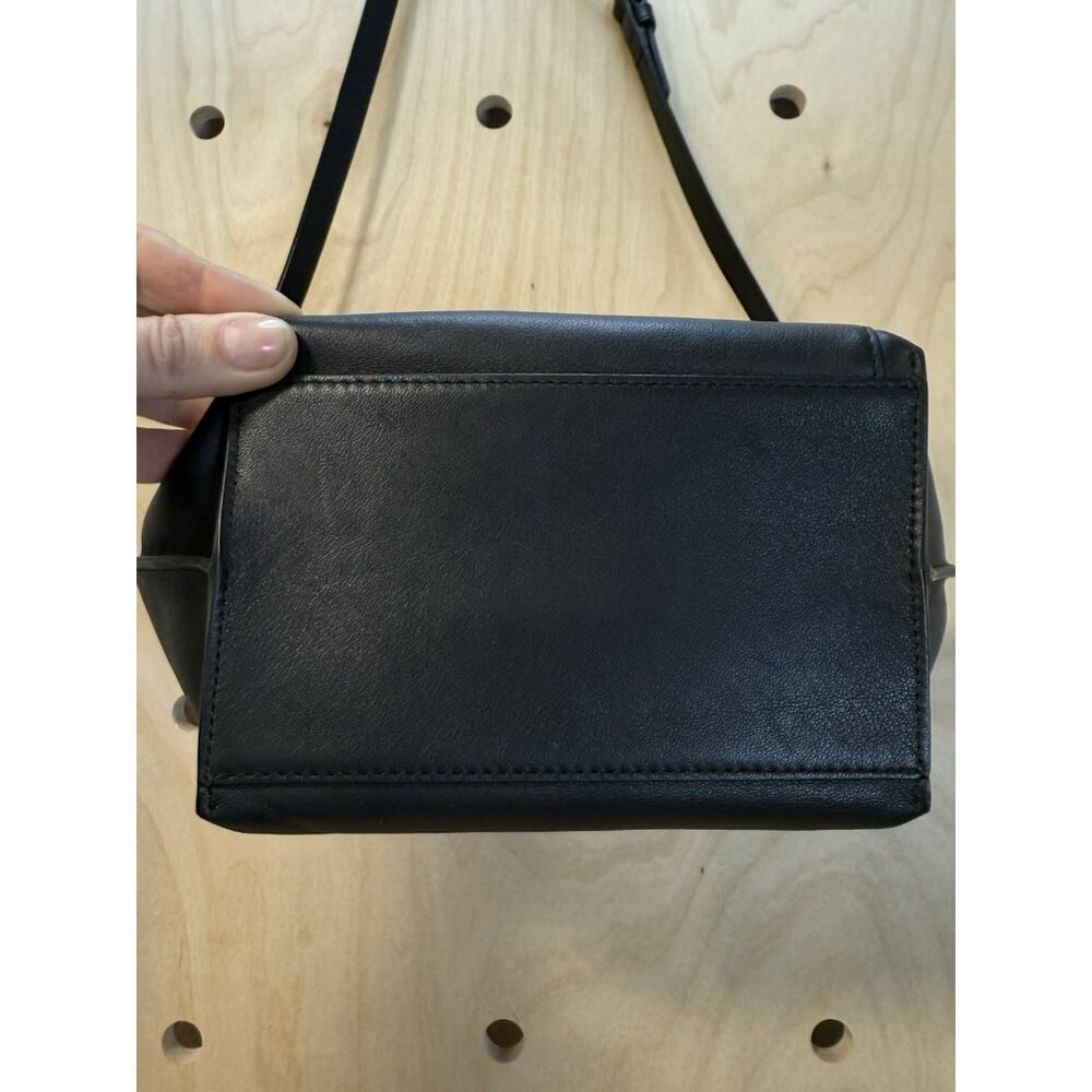 ECCO Black Sculptured Crossbody Black Shoulder Bag Purse EUC - Picture 10 of 16